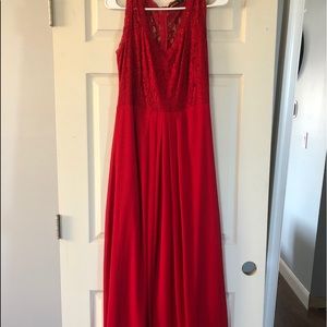 Floor Length Red Dress